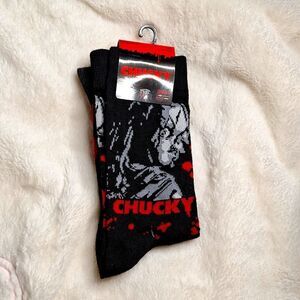Chucky doll Childs play crew socks 2 pairs thriller horror scary movie novelty